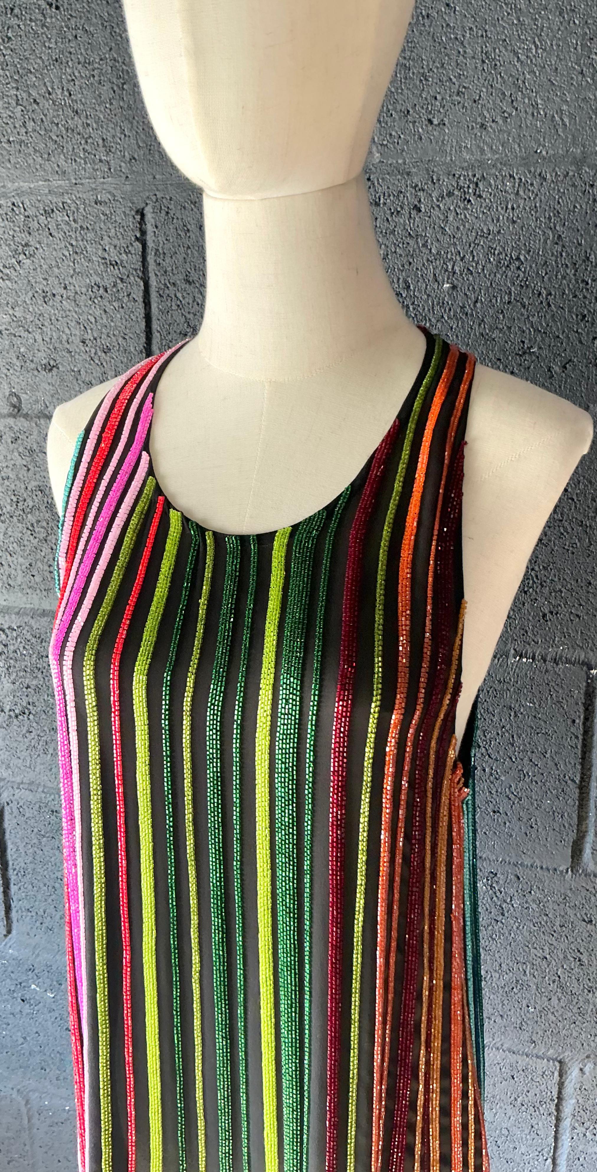 Vestito vintage a righe Balmain in stile boho in vendita 5