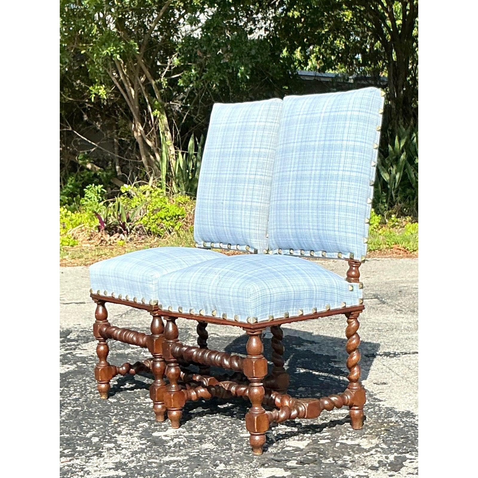 Sedie Boho Barley Twist d'epoca - Una coppia In condizioni buone in vendita a west palm beach, FL