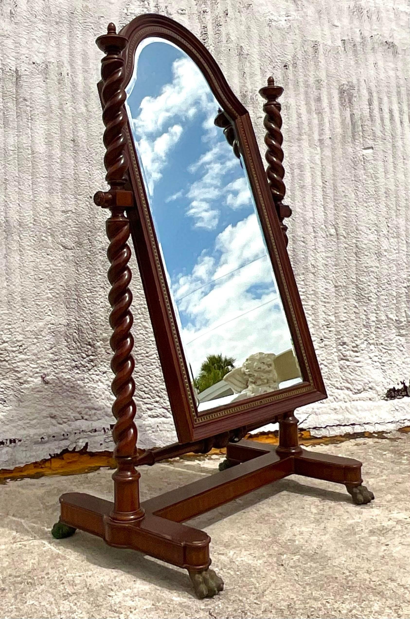 Miroir de sol barley Twist Boho vintage en vente 1