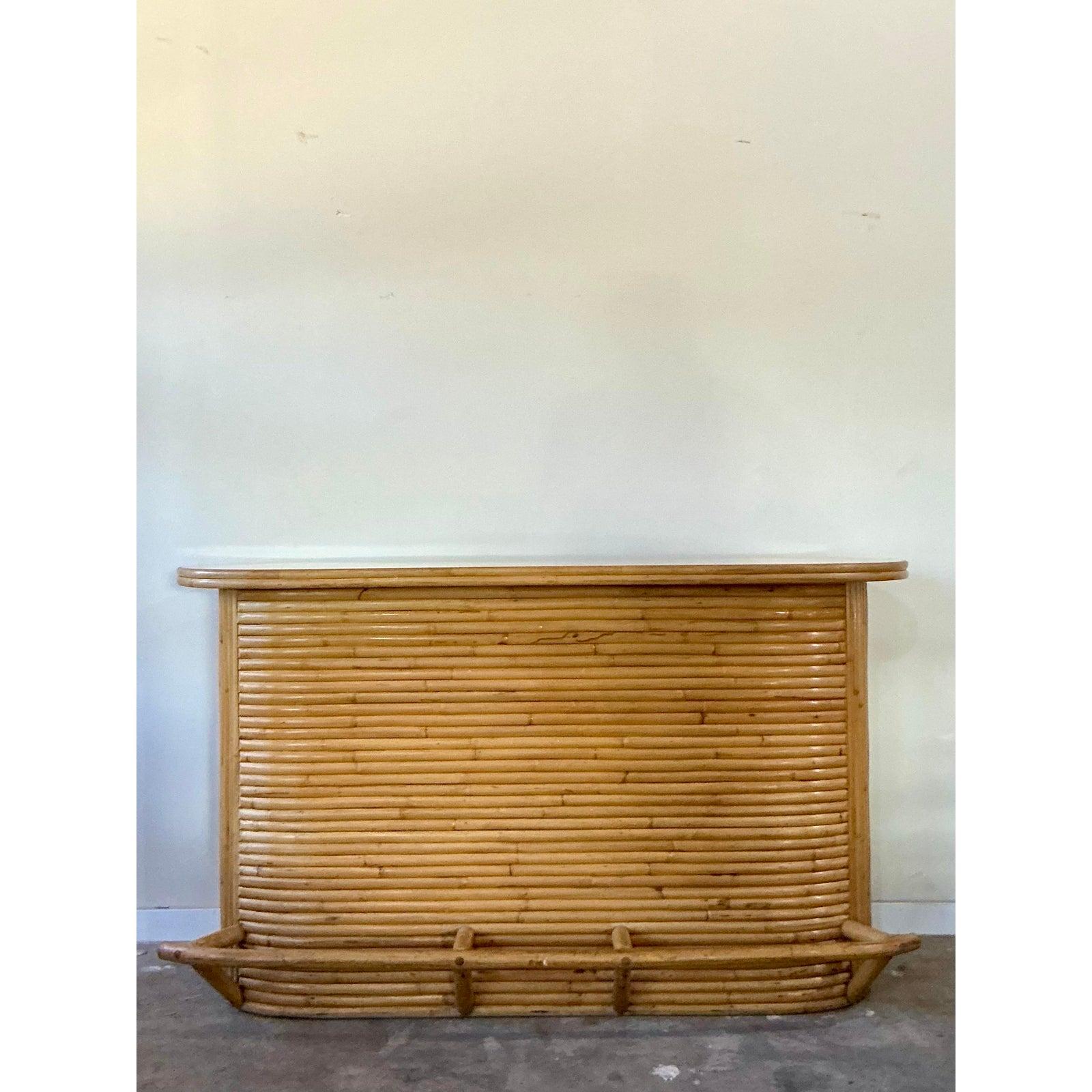 Vintage Boho Bent Rattan Dry Bar im Angebot 1