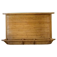 Vintage Boho Bent Rattan Dry Bar