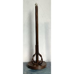 Vintage Boho Bent Rattan Floor Lamp