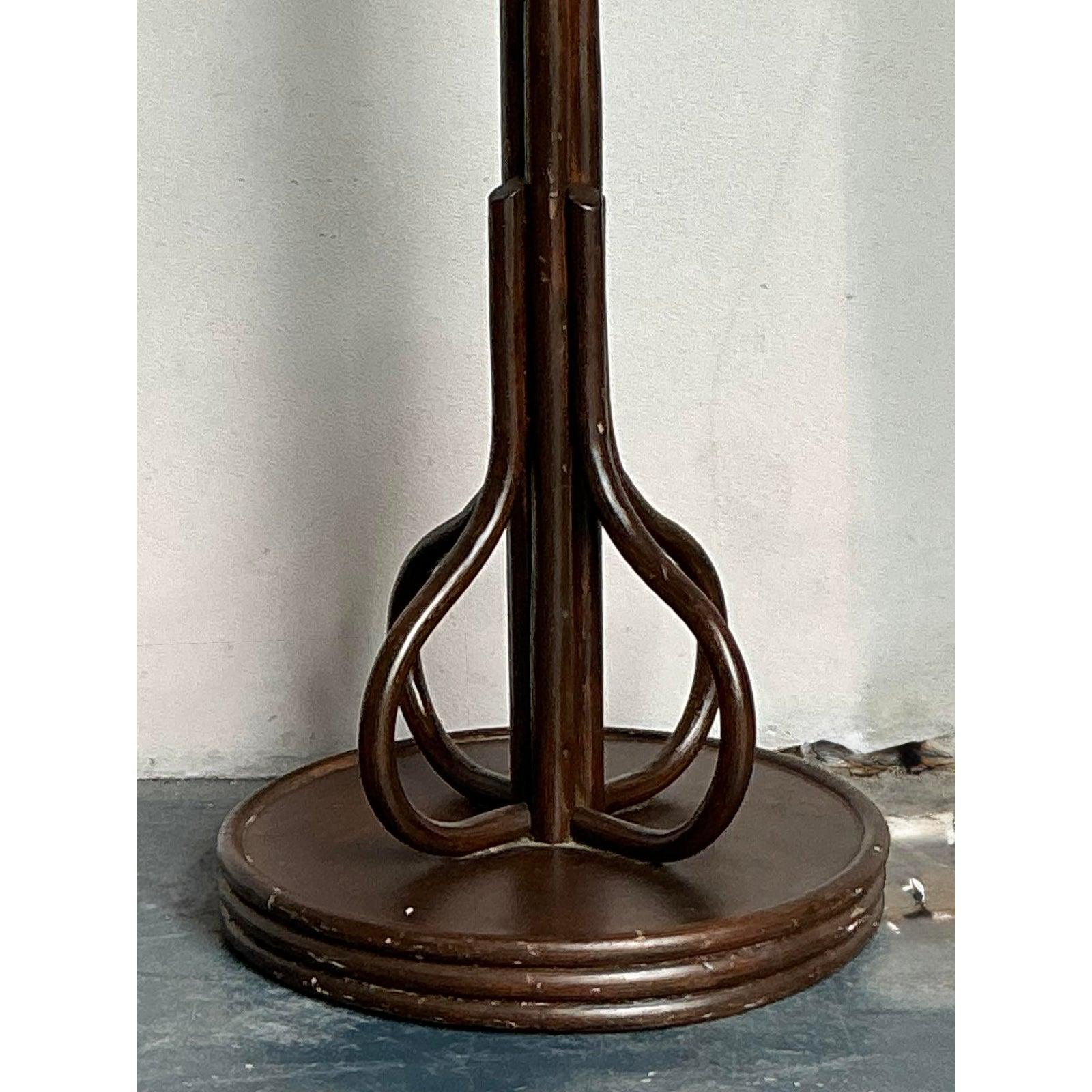 XX secolo Lampada da terra in rattan piegato Vintage By in vendita