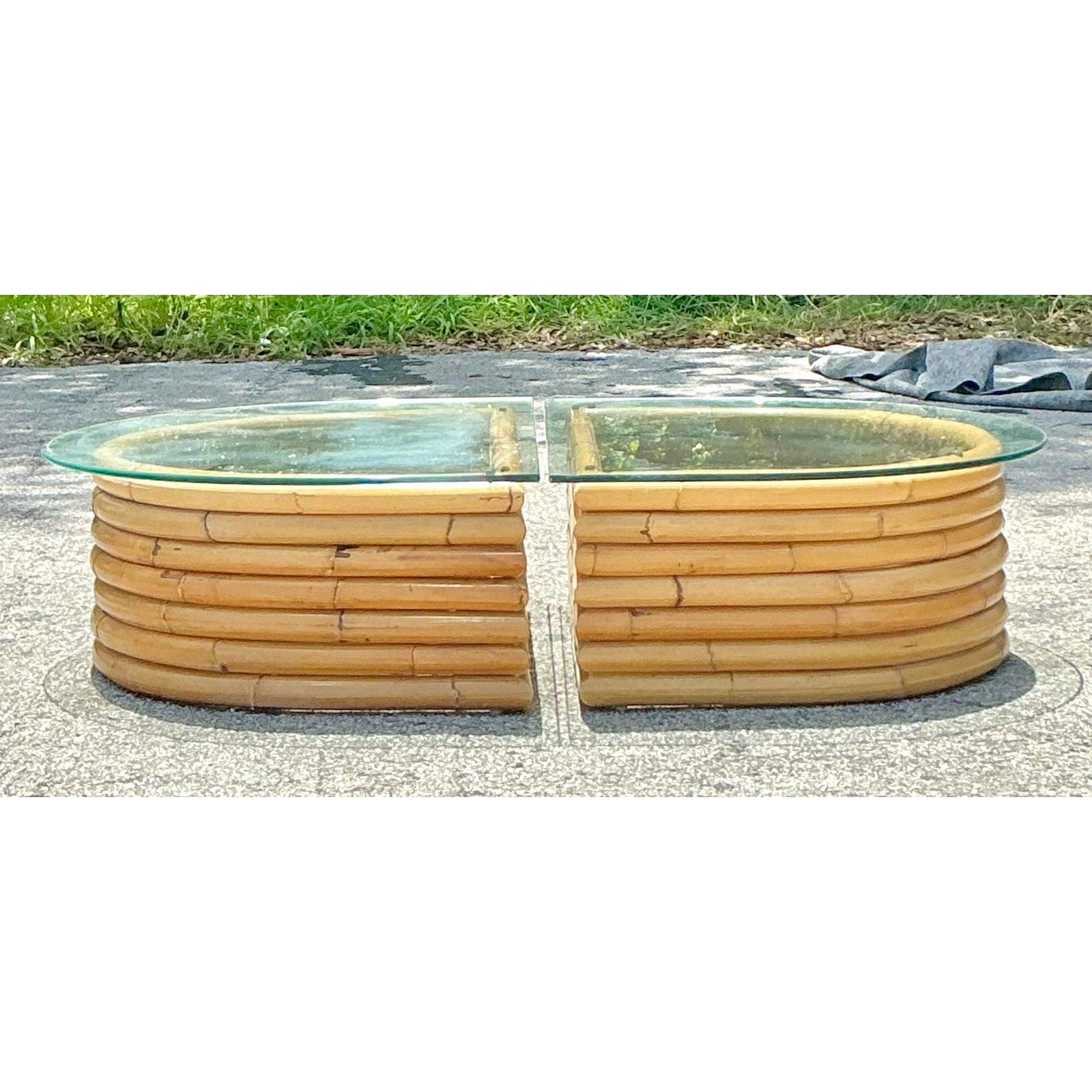Vintage Boho Bent Rattan - Set of 2 For Sale 2