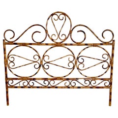 Testiera Queen in rattan scrostato Vintage By