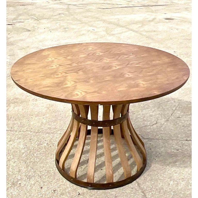 Vintage Boho Bent Wood Dining Table For Sale at 1stDibs