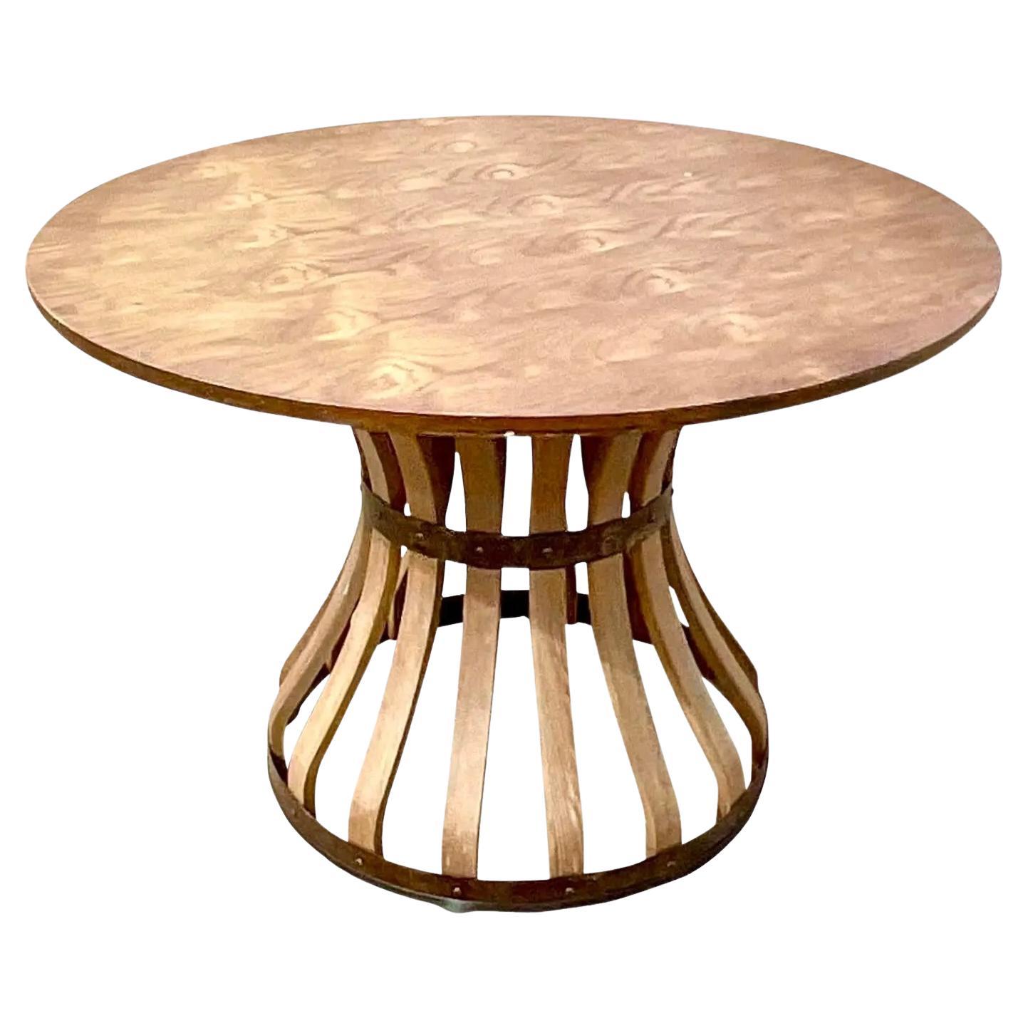 Vintage Boho Bent Wood Dining Table