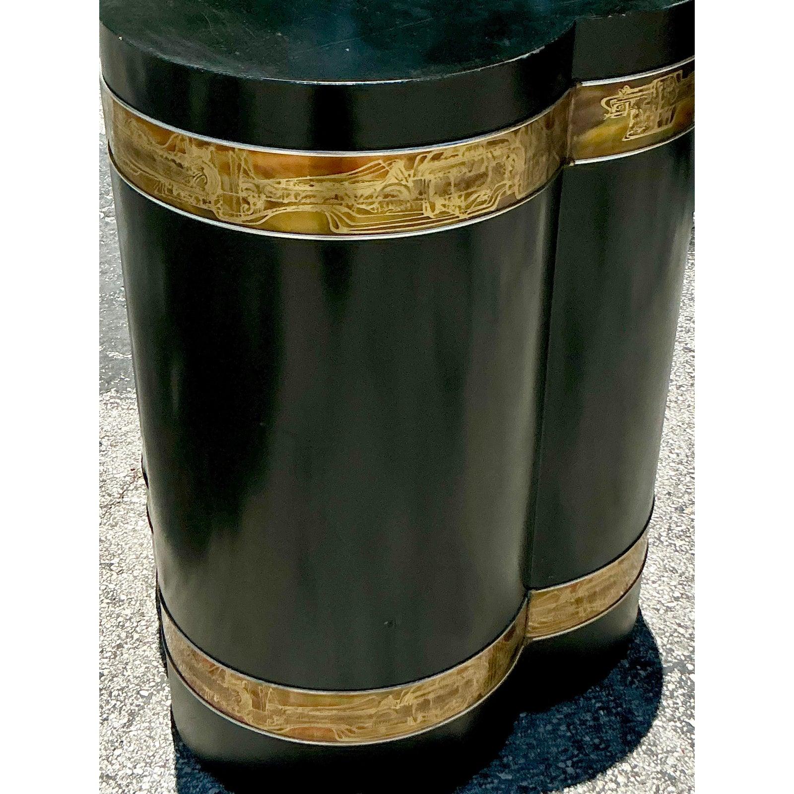 Brutalist Vintage Boho Bernhard Rohne for Mastercraft Table Pedestal For Sale