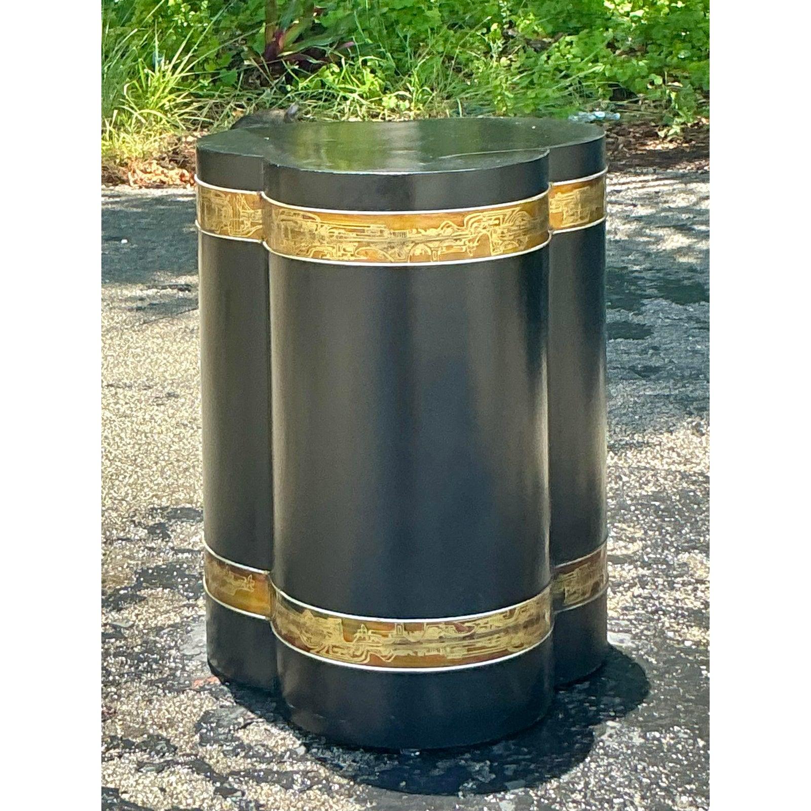 Vintage Boho Bernhard Rohne for Mastercraft Table Pedestal In Good Condition For Sale In west palm beach, FL