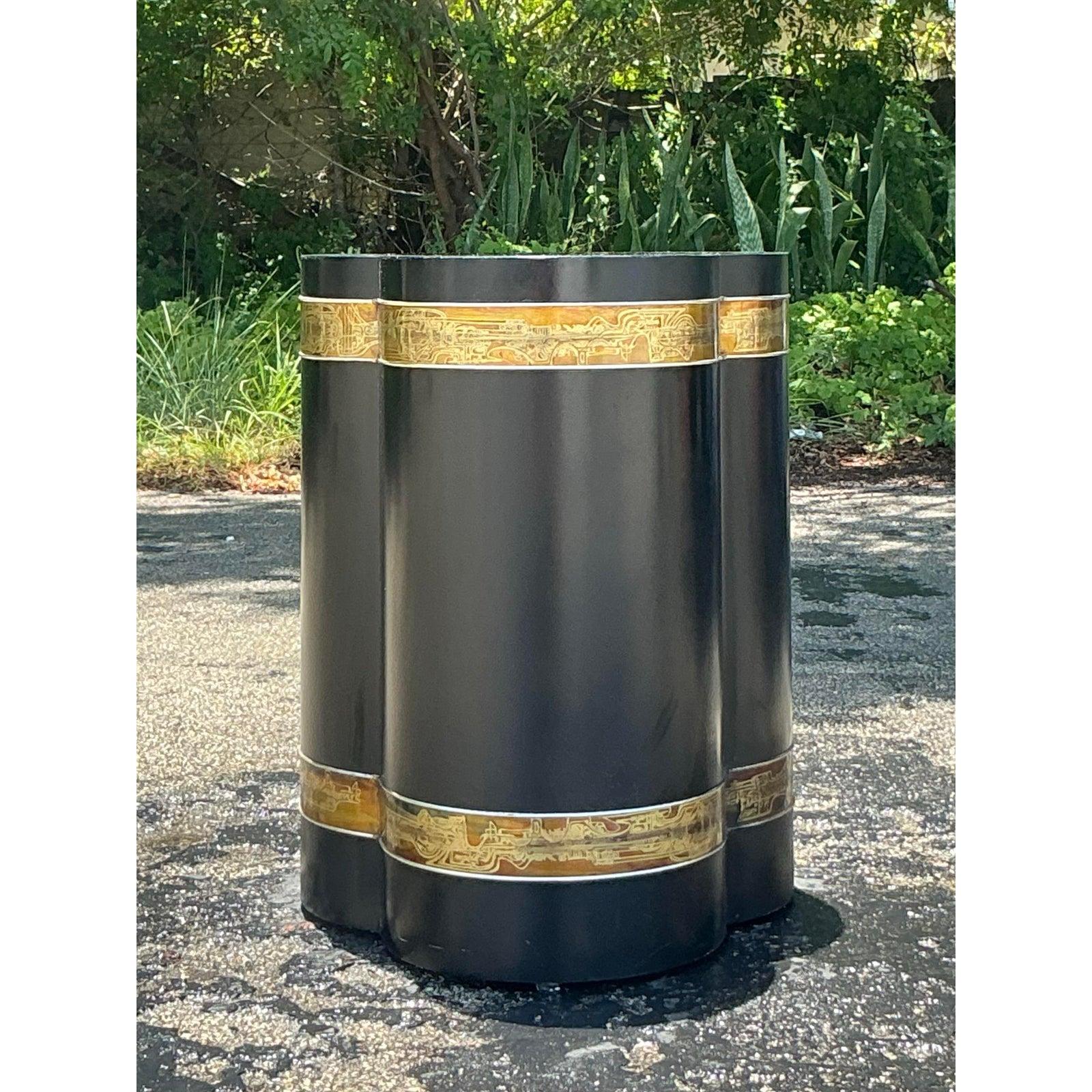 20th Century Vintage Boho Bernhard Rohne for Mastercraft Table Pedestal For Sale