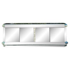 Retro Boho Beveled Mirror Credenza