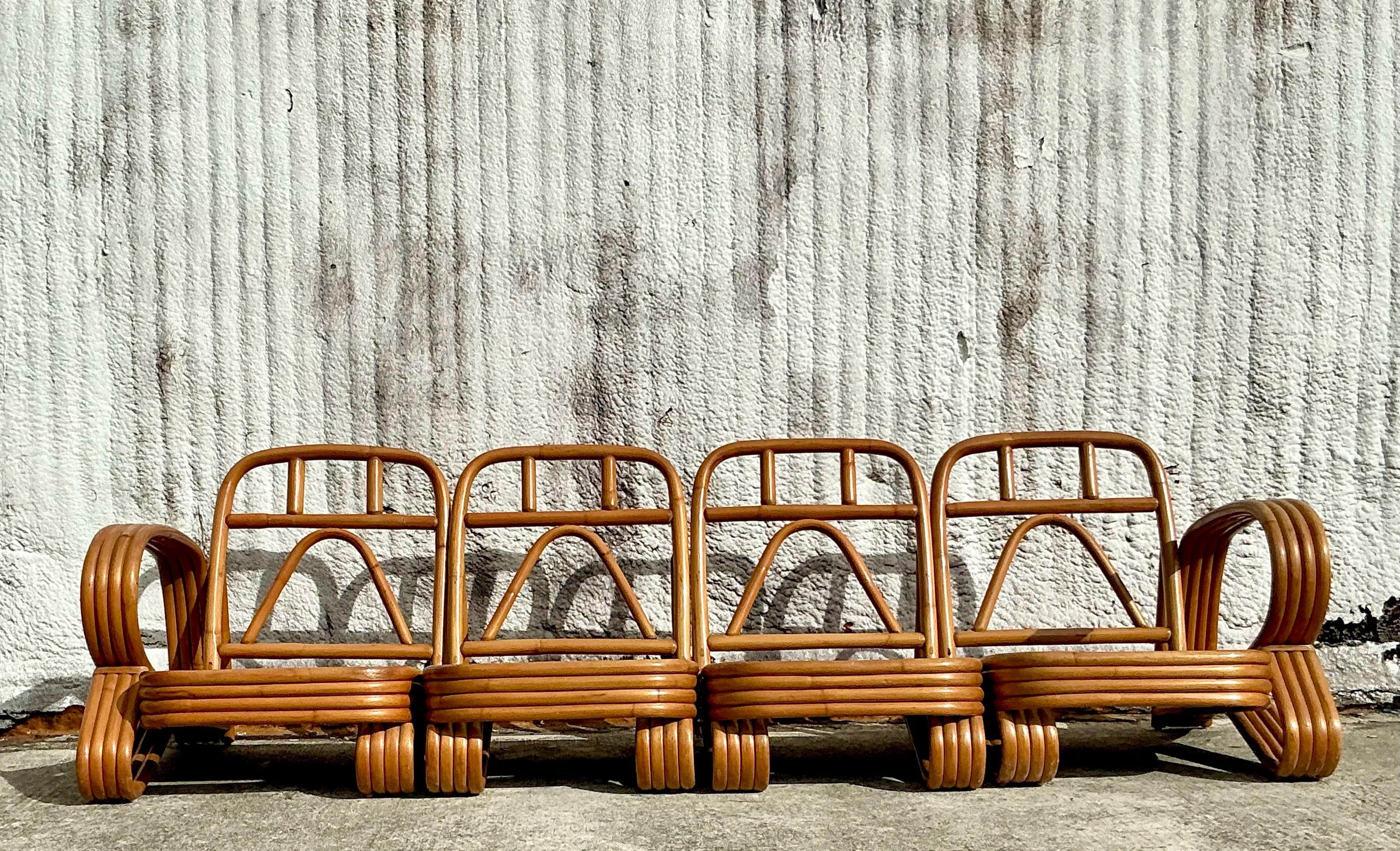 Sofá vintage boho de ratán Beverly Hills Ratán en venta