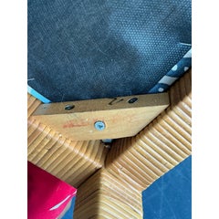 Vintage Boho Bielecky Brothers Wrapped Rattan Dining Chairs - A Pair