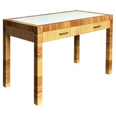 Bureau Vintage By Bielecky Brothers en rotin tressé