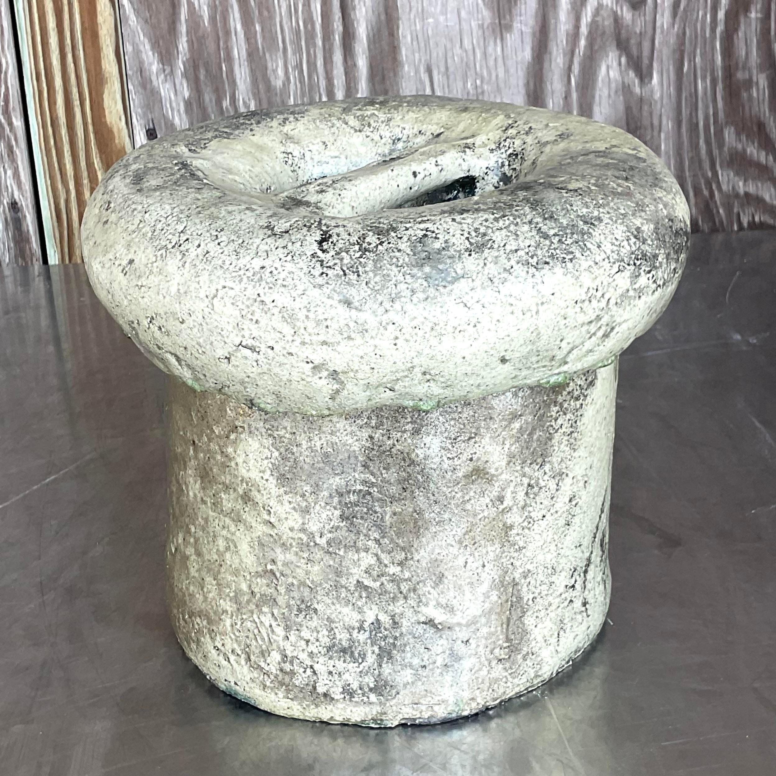 Vaso con coperchio dello Studio Pottery Biomorfico Boho d'annata In condizioni buone in vendita a west palm beach, FL