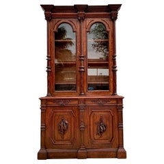 Antique Boho Black Forest Monumental Carved Cabinet