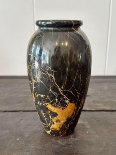 Vintage Boho Black Marble Vase