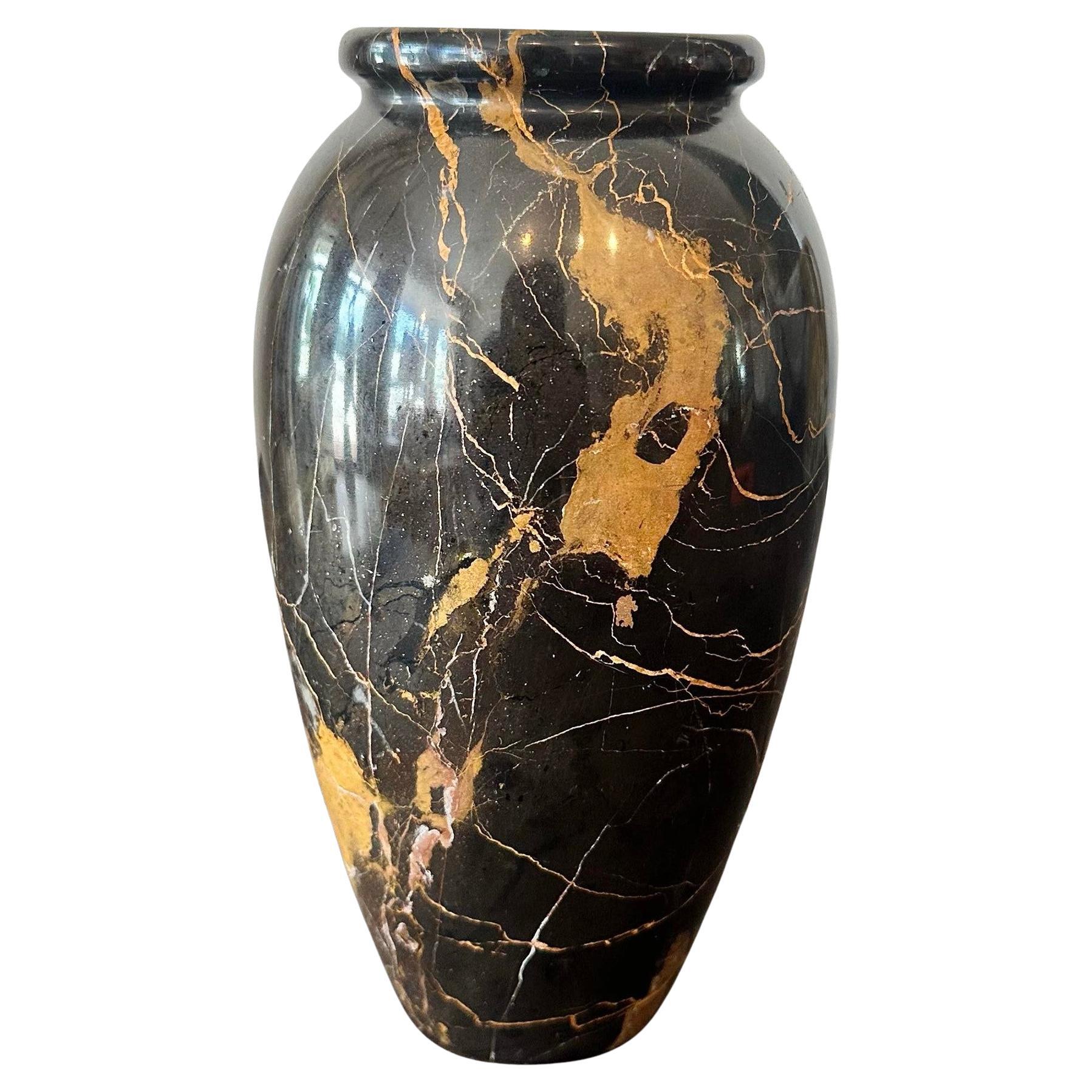 Vaso vintage in marmo nero Boho