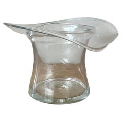 Vintage Boho Blenko Glass Top Hat Ice Bucket