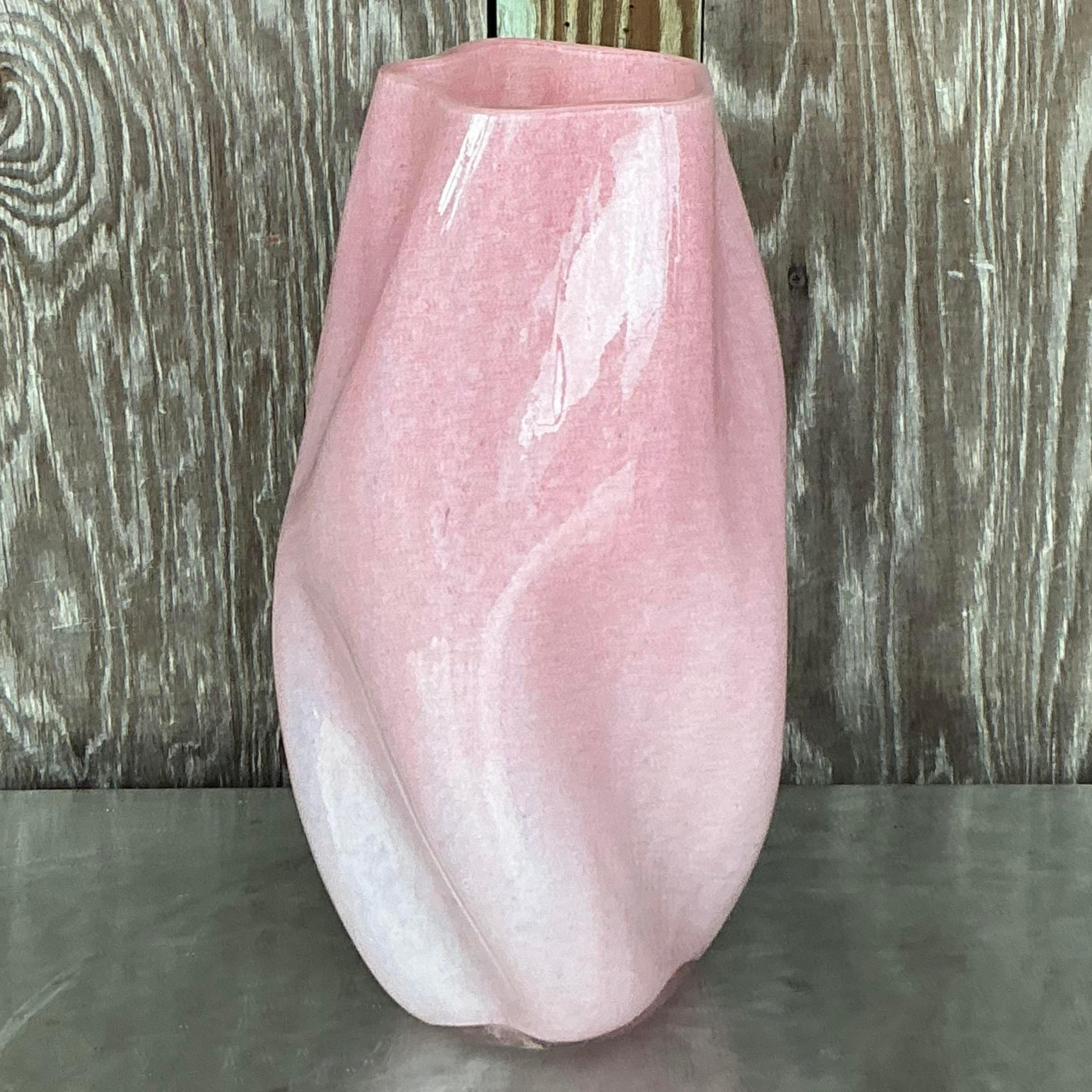 Lampe Vintage Boho en verre soufflé Bon état - En vente à west palm beach, FL