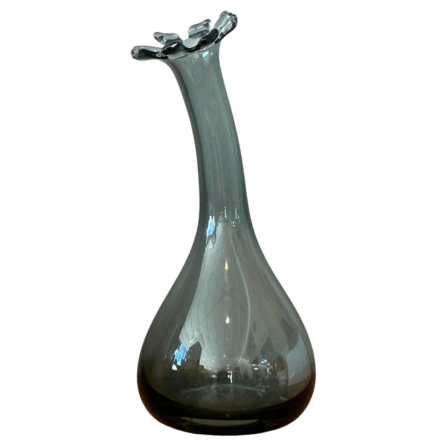 Vase Boho vintage en verre soufflé