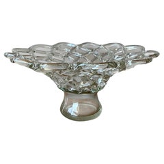 Bol centre de table en verre soufflé vintage Boho