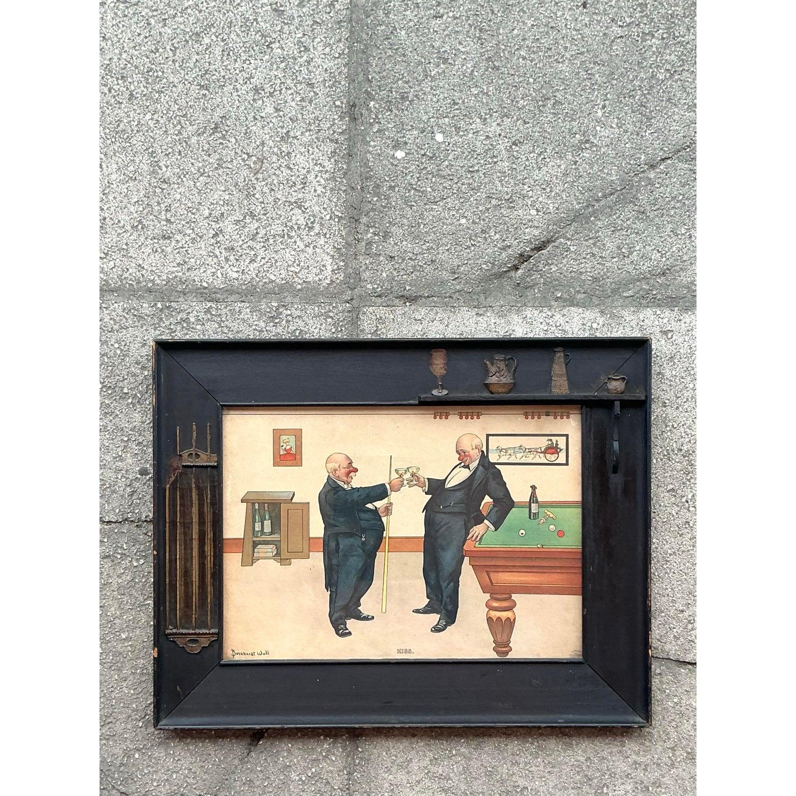 Bringen Sie einen Hauch von Humor und Charme in Ihren Raum mit diesem Vintage-Buchteller mit dem Titel 
