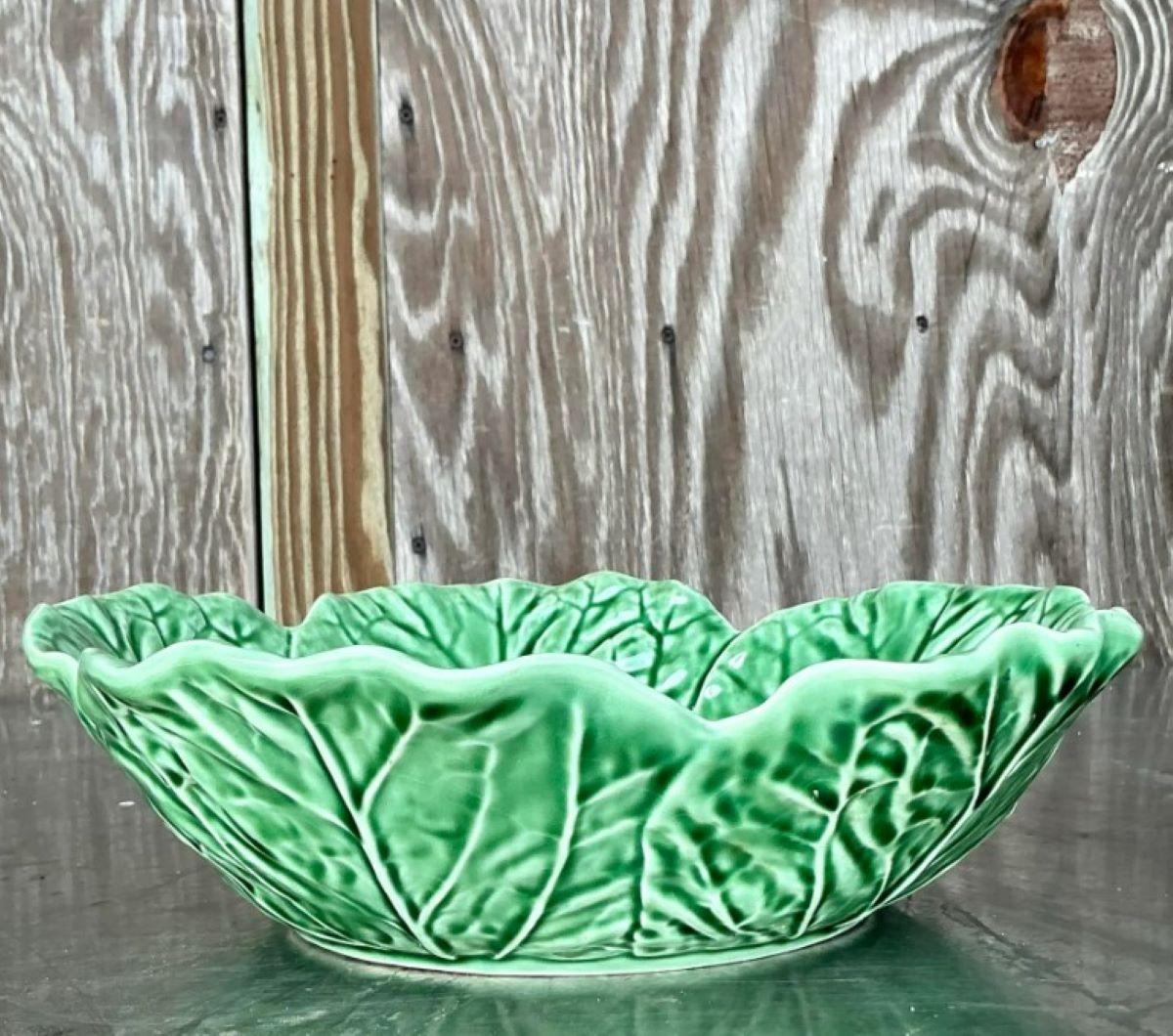Tazón Vintage Boho Bordallo Pinheiro Col en Bueno estado para la venta en west palm beach, FL