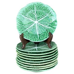 Vintage Boho Bordallo Pinheiro Luncheon Plates - Set of 10