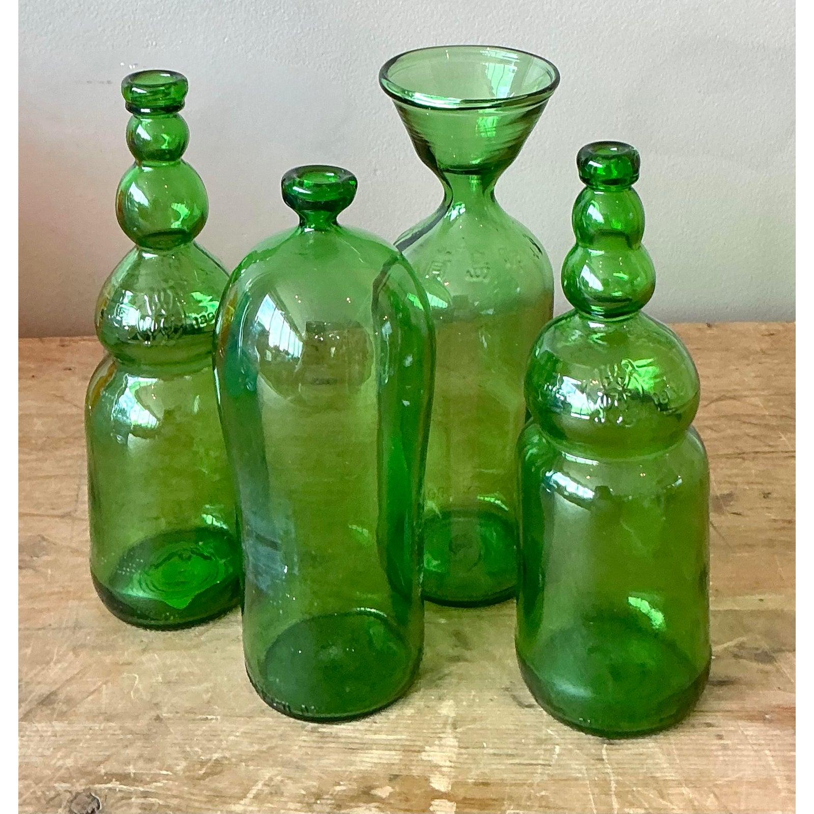 Space Age Vintage Boho Bottle Collection - Set of Four For Sale