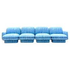 Vintage Boho Boucle Chicklet Sectional Sofa