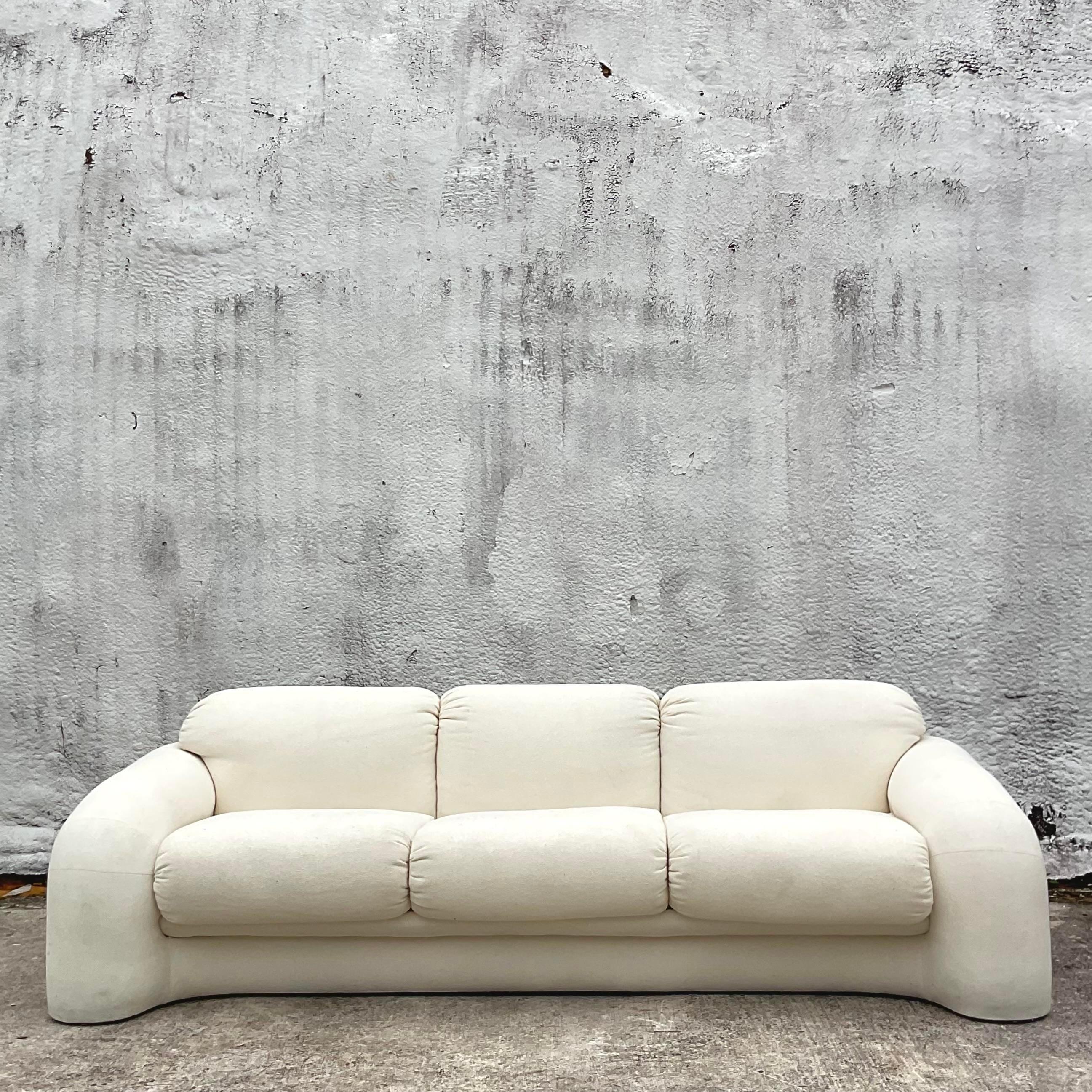 Vintage Boho Boucle Sofa After Kagan for Preview 1