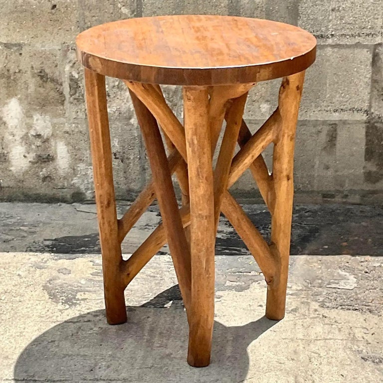 Vintage Boho Branches Side Table For Sale at 1stDibs