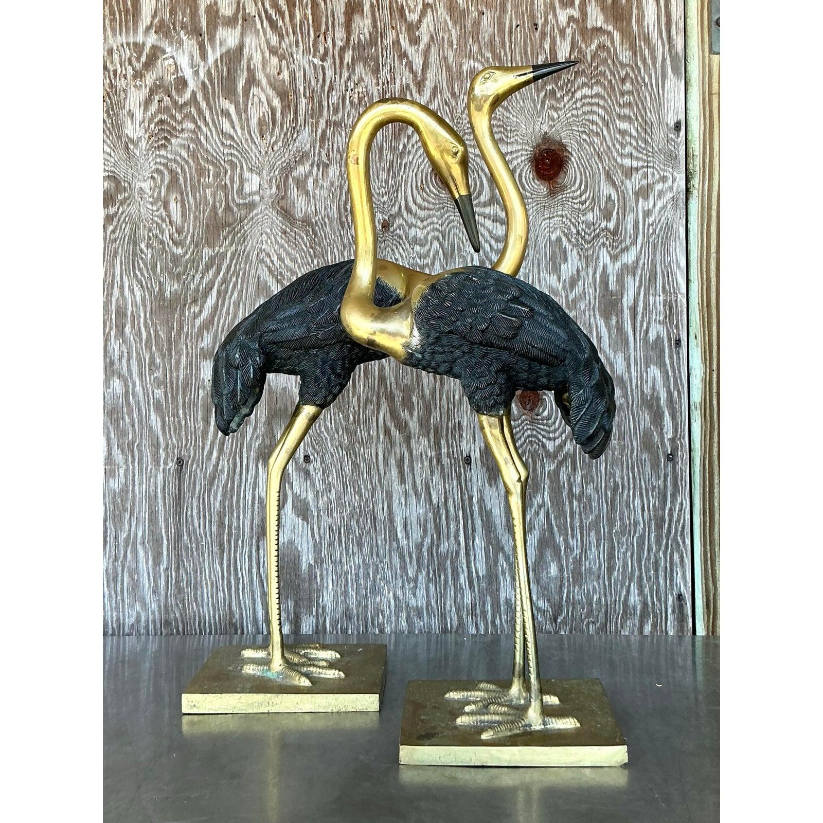 Coppia di oggetti vintage in ottone e peltro di Boho in vendita 3