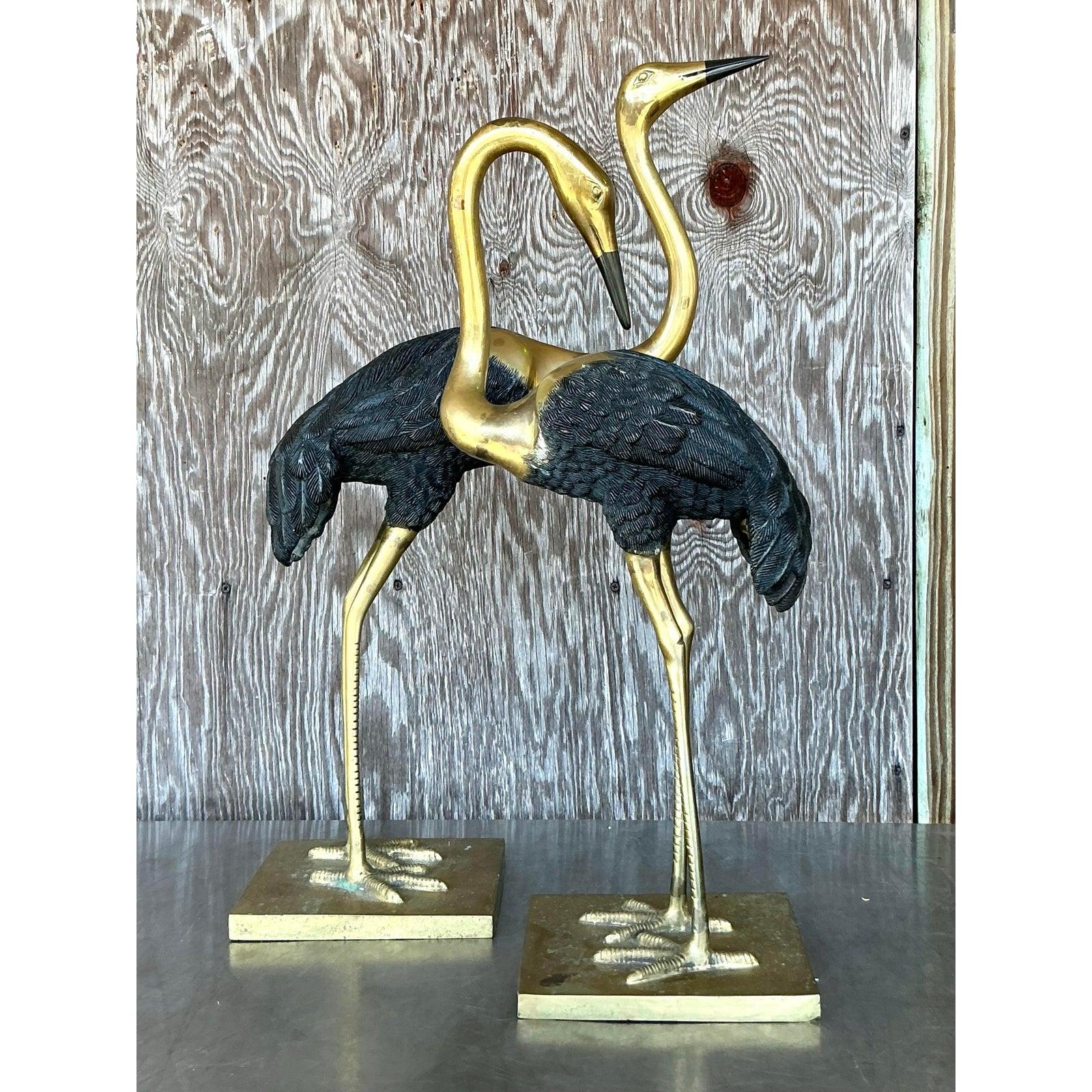Coppia di oggetti vintage in ottone e peltro di Boho in vendita 2