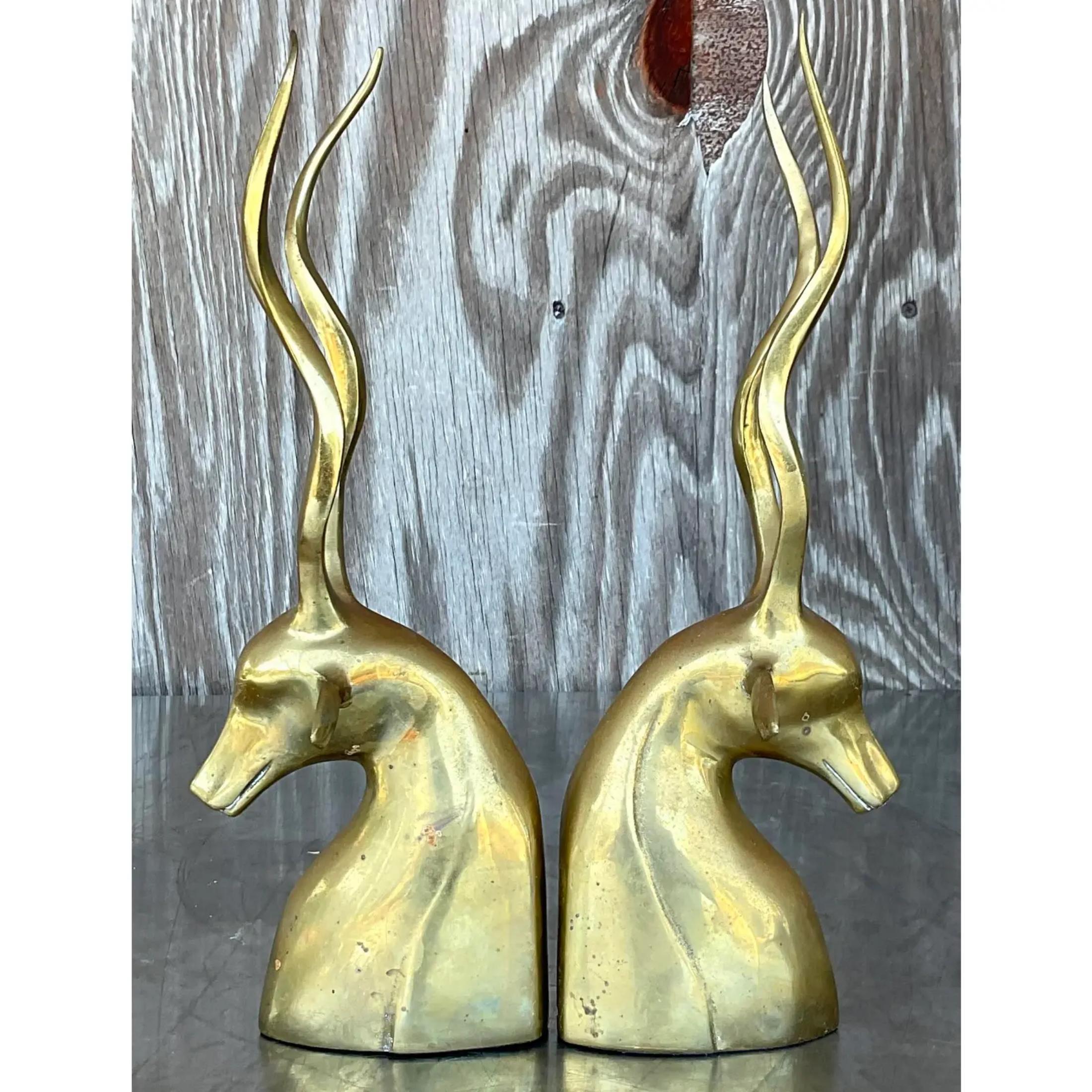 brass antelope head