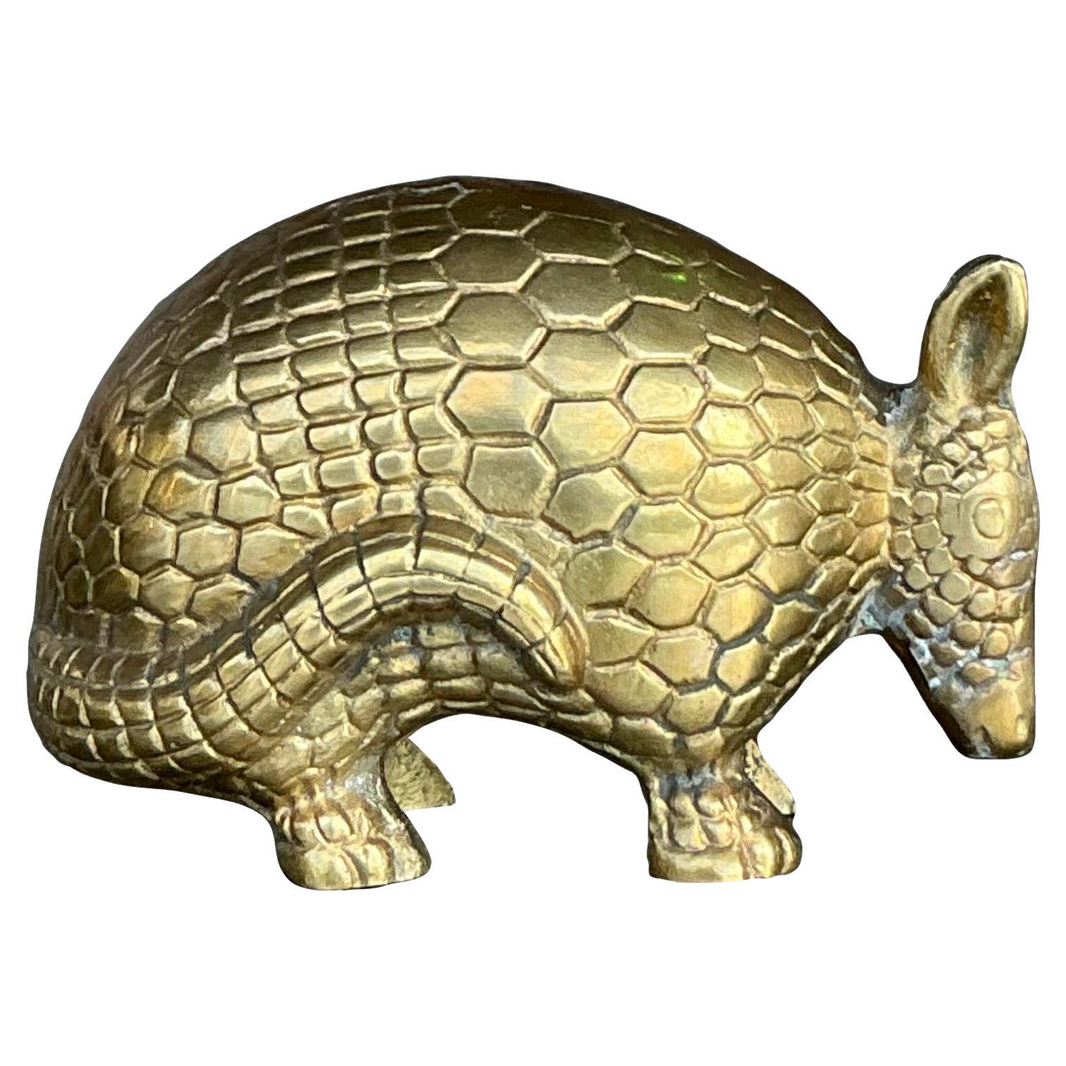 Vintage Boho Brass Armadillo