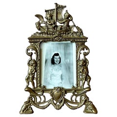 Vintage Boho Brass Cherub Frame