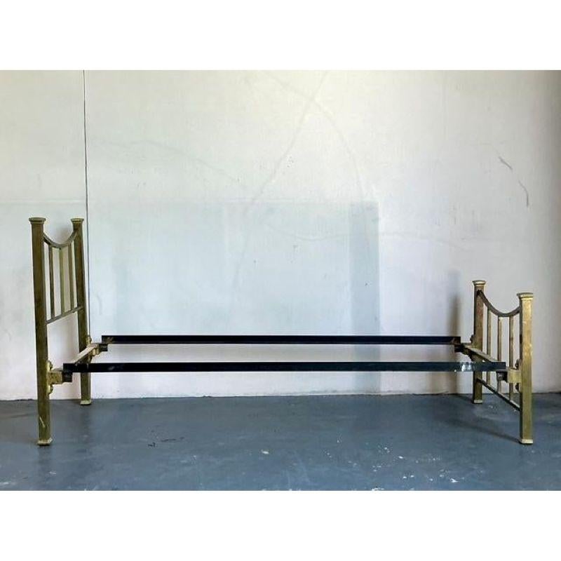 Vintage Boho Messing Daybed (Art déco) im Angebot