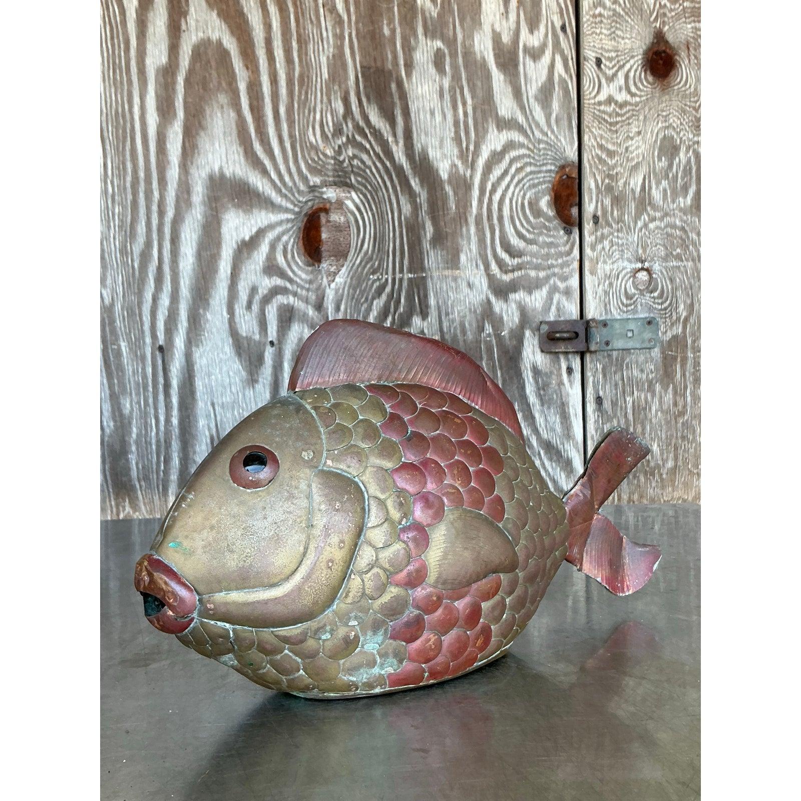 Pesce in ottone vintage Boho dopo Sergio Bustamante in vendita 4