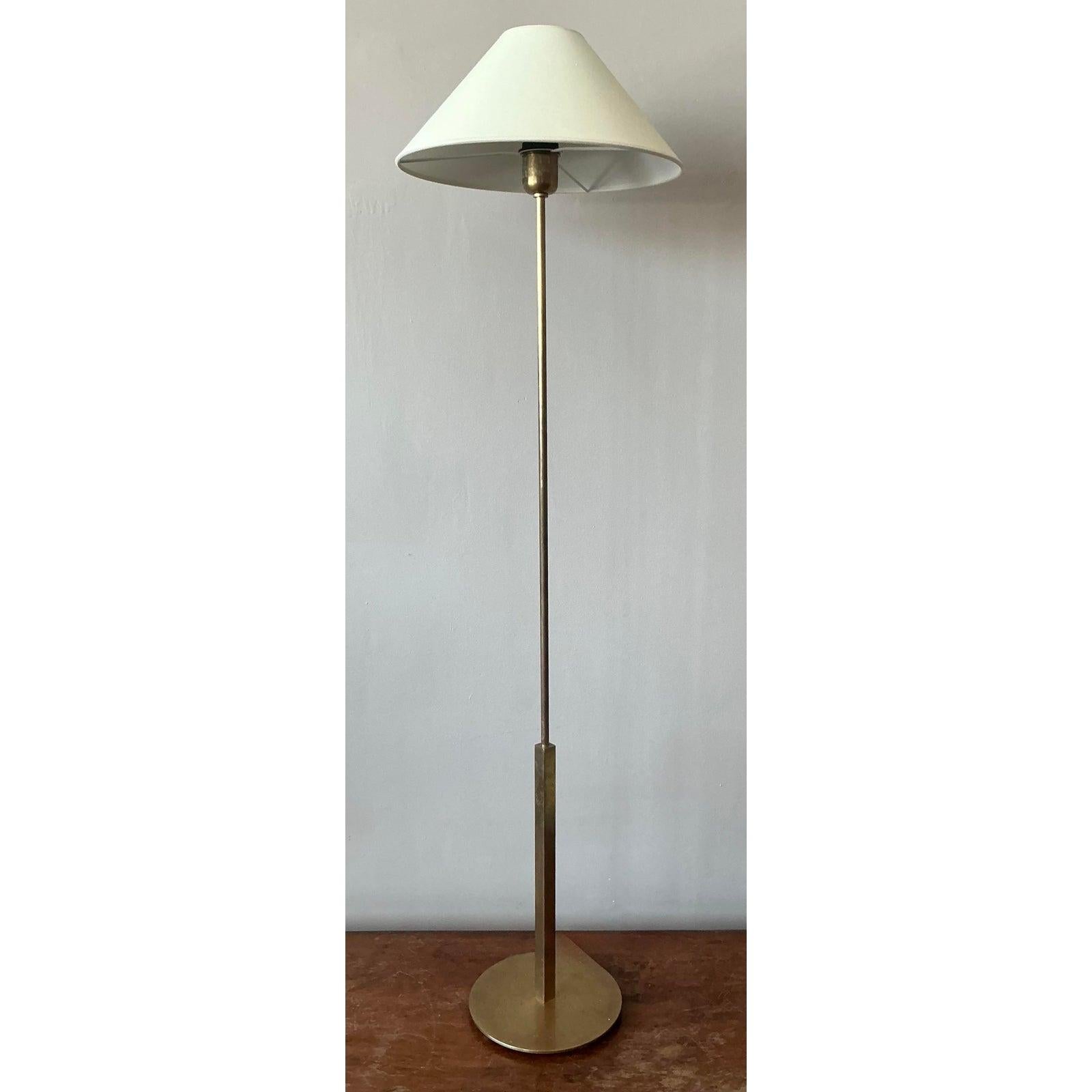 XXIe siècle et contemporain Lampadaire Vintage Boho en laiton en vente