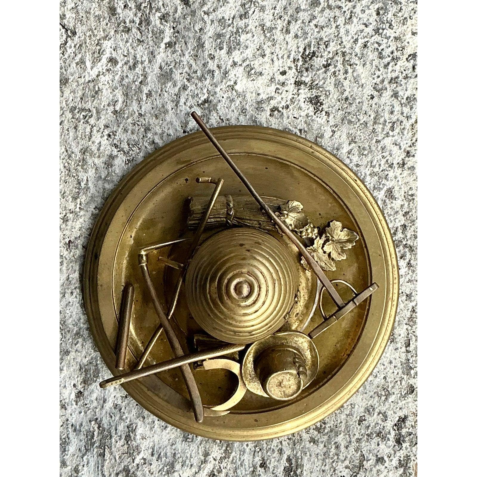 Vintage Boho Messing Honey Pot (Regency) im Angebot