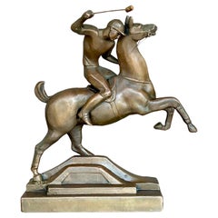 Vintage Boho Brass Horse and Rider
