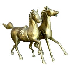 Vintage Boho Brass Horses - Set of 2