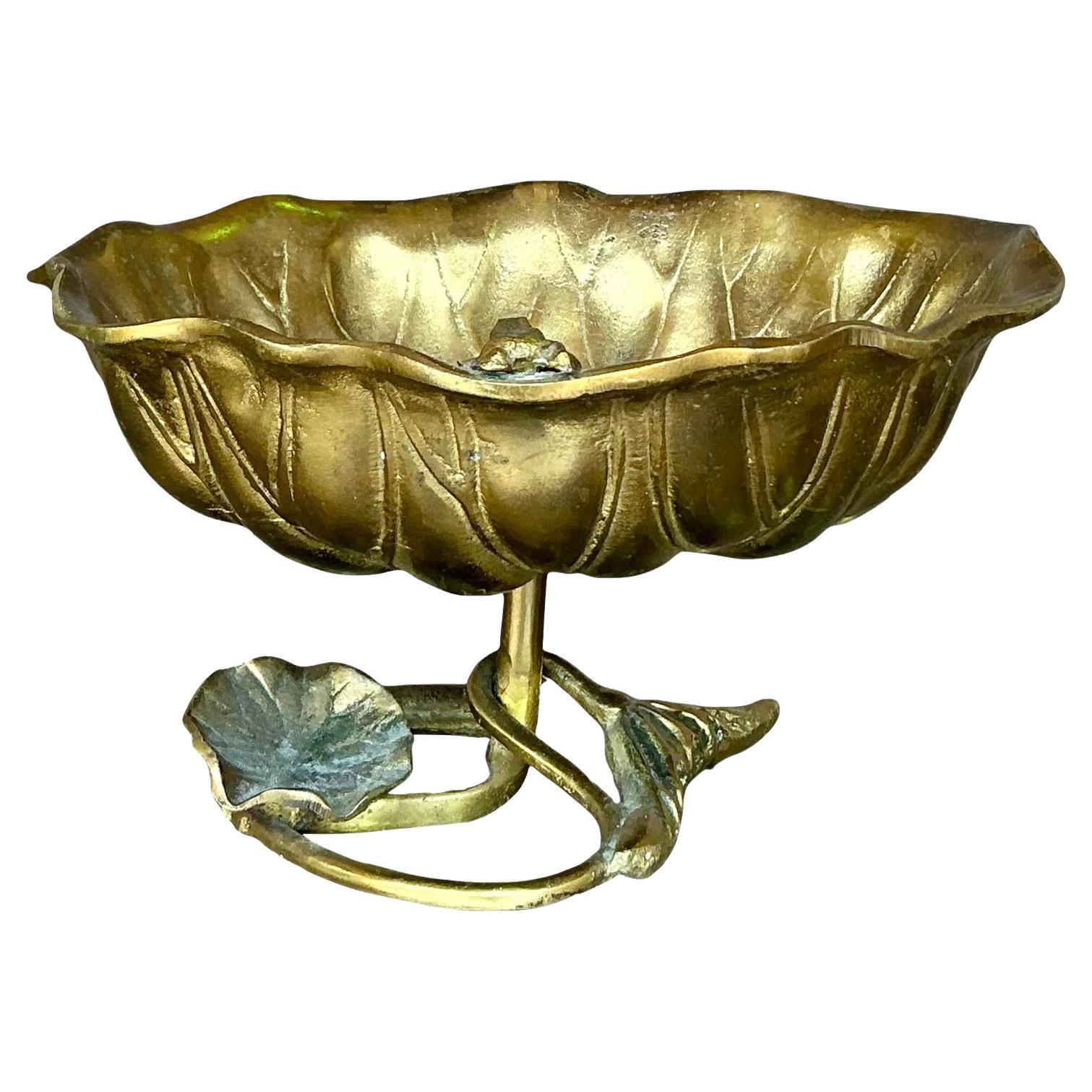 Vintage Boho Messing Lily Pad Schale