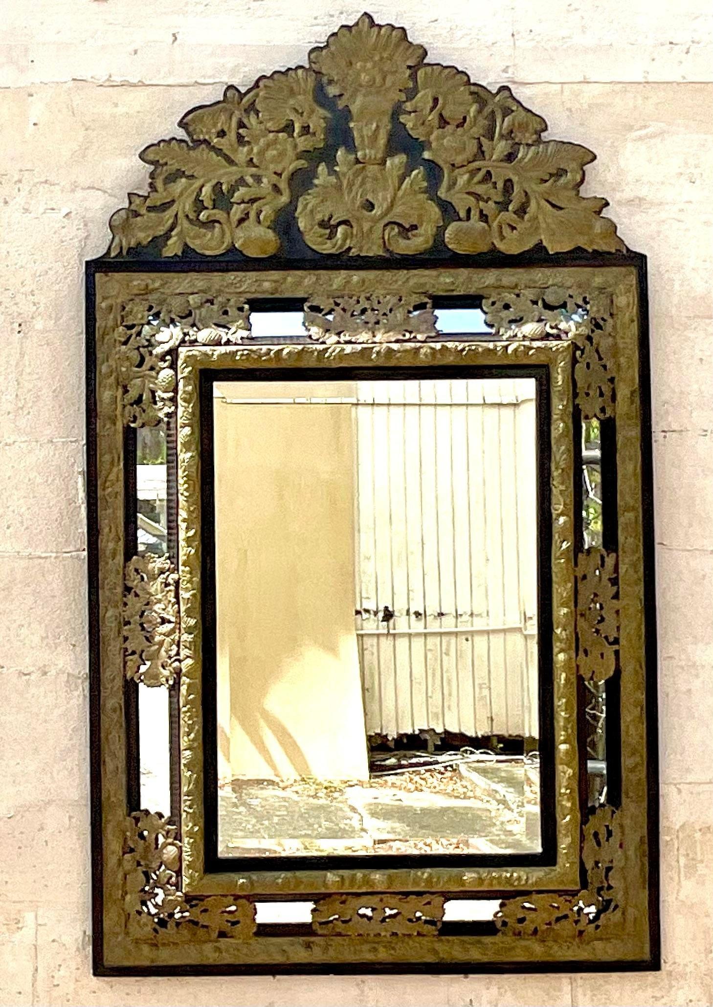 Vintage Boho Brass Punch Cutout Mirror 6