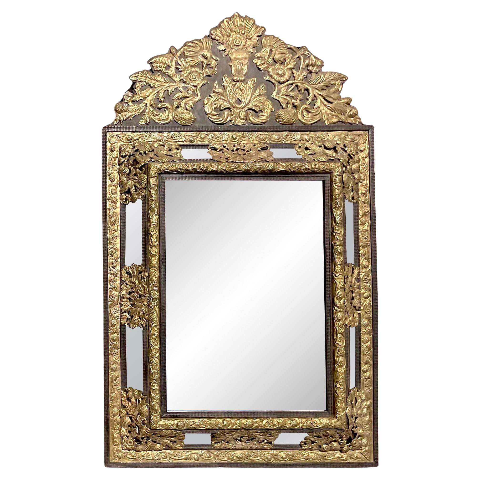 Vintage Boho Brass Punch Cutout Mirror