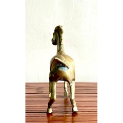 Vintage Boho Brass Running Horse Sculpture