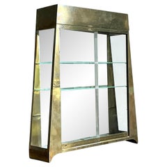 Etagere da parete da tavolo in ottone vintage Boho