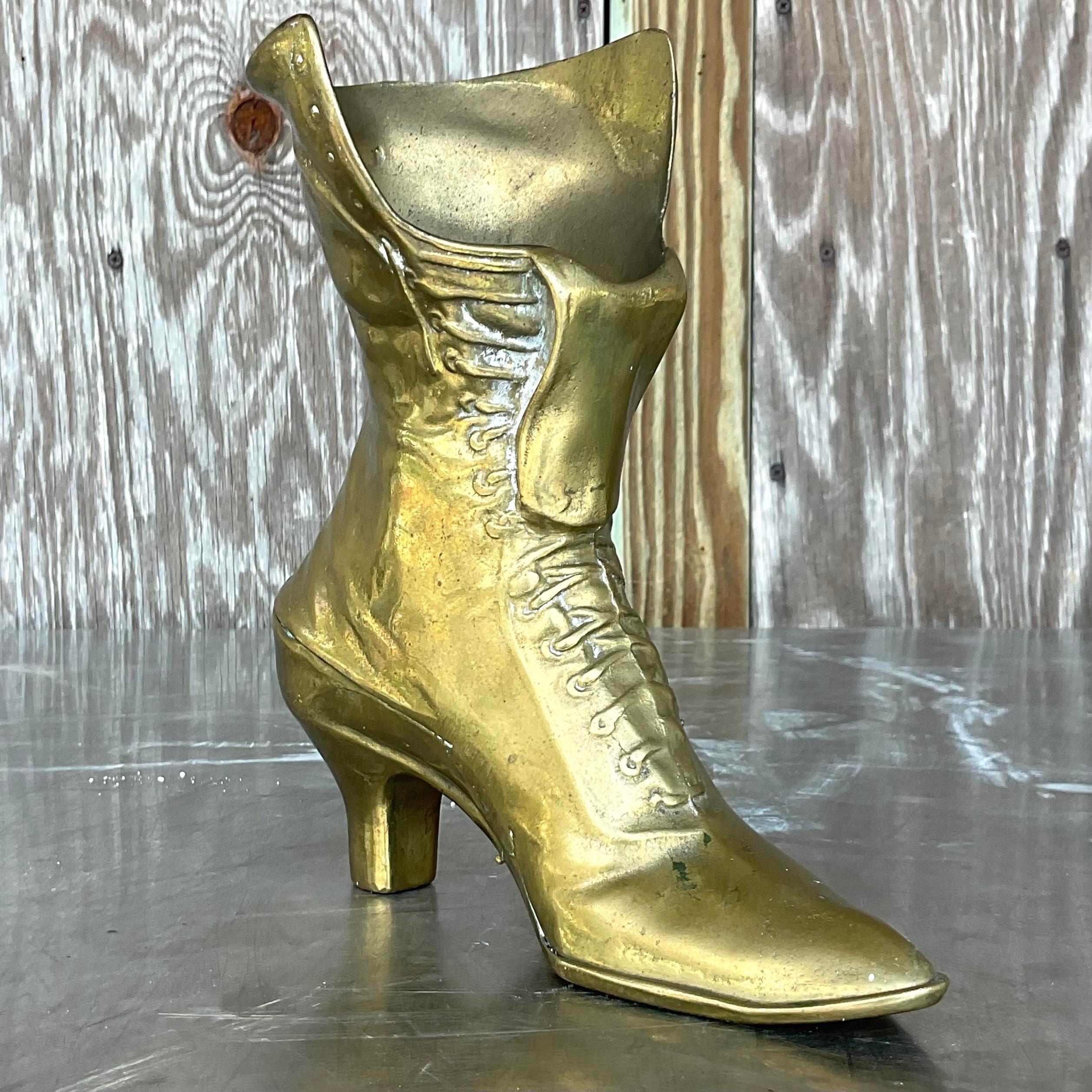 Bota Victoriana Vintage Boho Latón en Bueno estado para la venta en west palm beach, FL